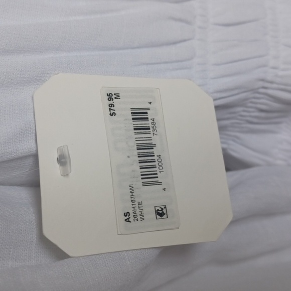 NWT Altar'd State Cotton Ruffled Tiered Mini Dress Size M White Boho Milkmaid - Picture 6 of 8